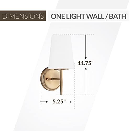 Sea Gull Lighting Sea Gull Lighting Driscoll Wall/Bath Sconce Vanity Style Fixture, One - Light, Satin Brass