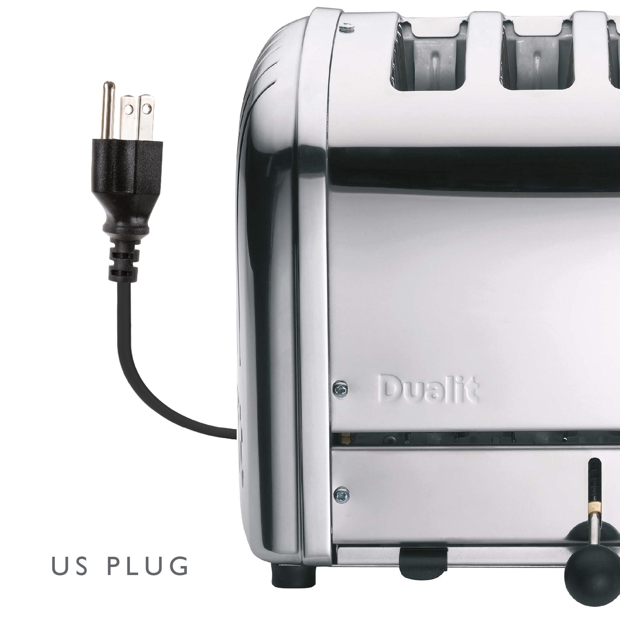 Dualit Dualit Classic 4 Slice NewGen Toaster - Stainless Steel - Hand Built in the UK - Replaceable ProHeat elements - Defrost Bread - Mechanical Timer - Polished Classic Toaster