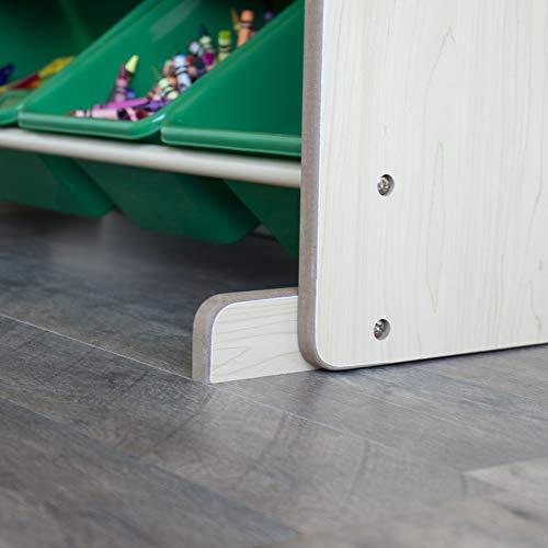 Humble Crew Humble Crew, Natural/Primary Kids\' Toy Storage Organizer with 12 Plastic Bins, 34*35*15.5inch