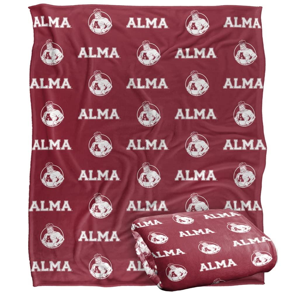 LOGOVISION Alma College Blanket, 60\"x80\" Logo Pattern Silky Touch Super Soft Throw Blanket