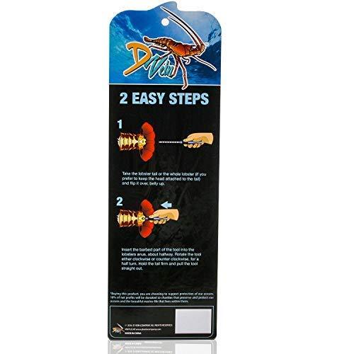 D Vein D Vein Lobster Deveiner - Simple to Use Lobster Cleaner Tool - Perfect for Divers and Lobster Lovers to Use with Lobster Crackers, Lobster Picks and Lobster Kits