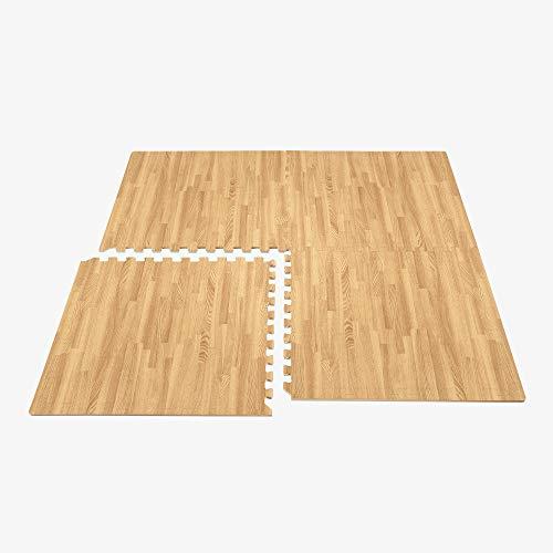 We Sell Mats Forest Floor 5/8 Inch Thick Printed Foam Tiles, Premium Wood Grain Interlocking Foam Floor Mats, Anti-Fatigue Flooring, White Oak, 24 Sq Ft