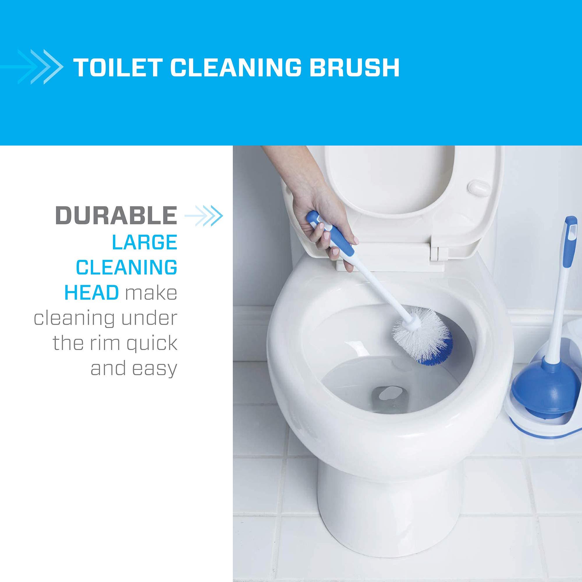 Mr. Clean Mr. Clean Turbo Plunger and Bowl Brush Caddy Set, Toilet Brush Plunger Combo 5-1/2 In.