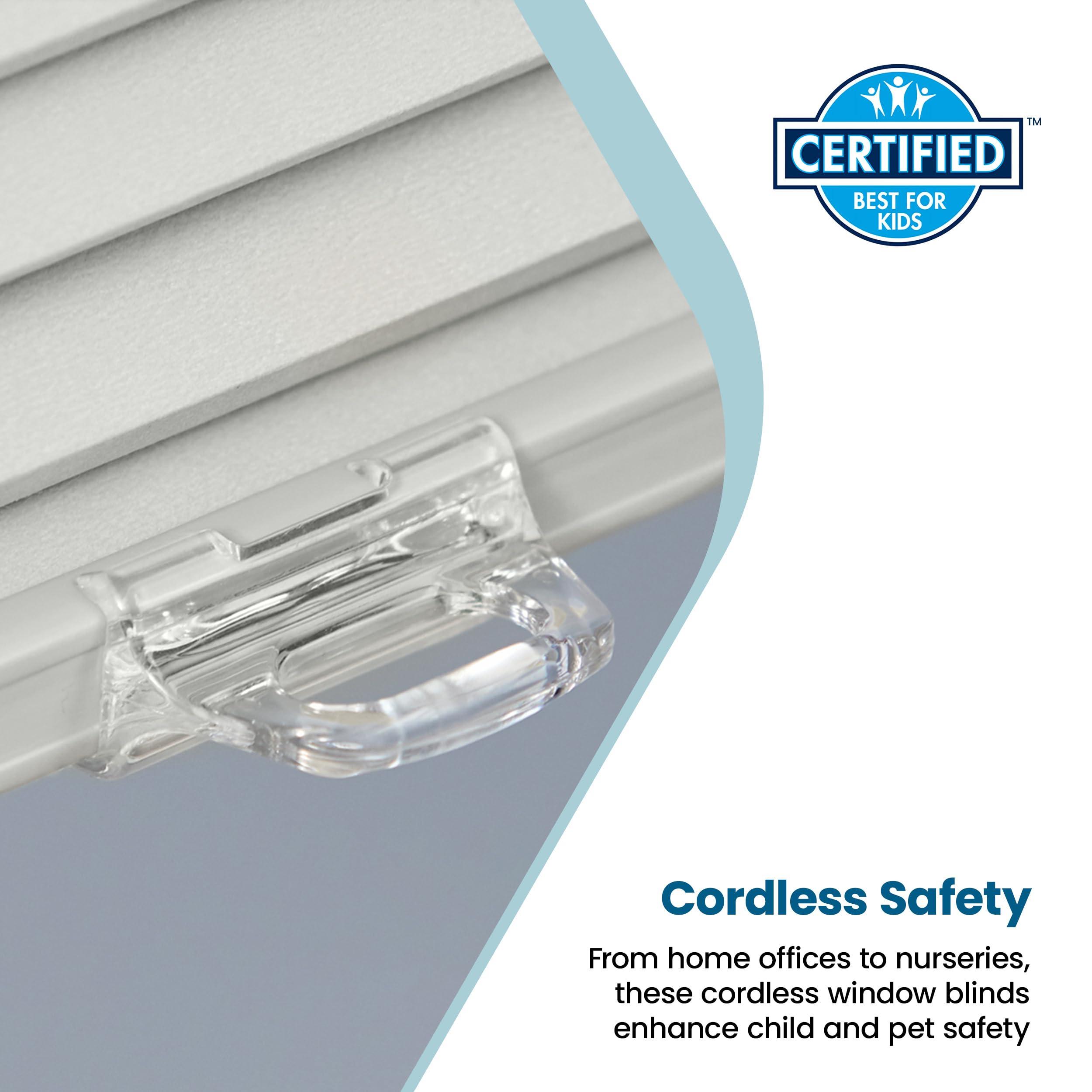 BlindsAvenue BlindsAvenue Cellular Honeycomb Cordless Shade, 9/16" Single Cell, Light Filtering, Winter White, Size: 57.5" W x 48" H