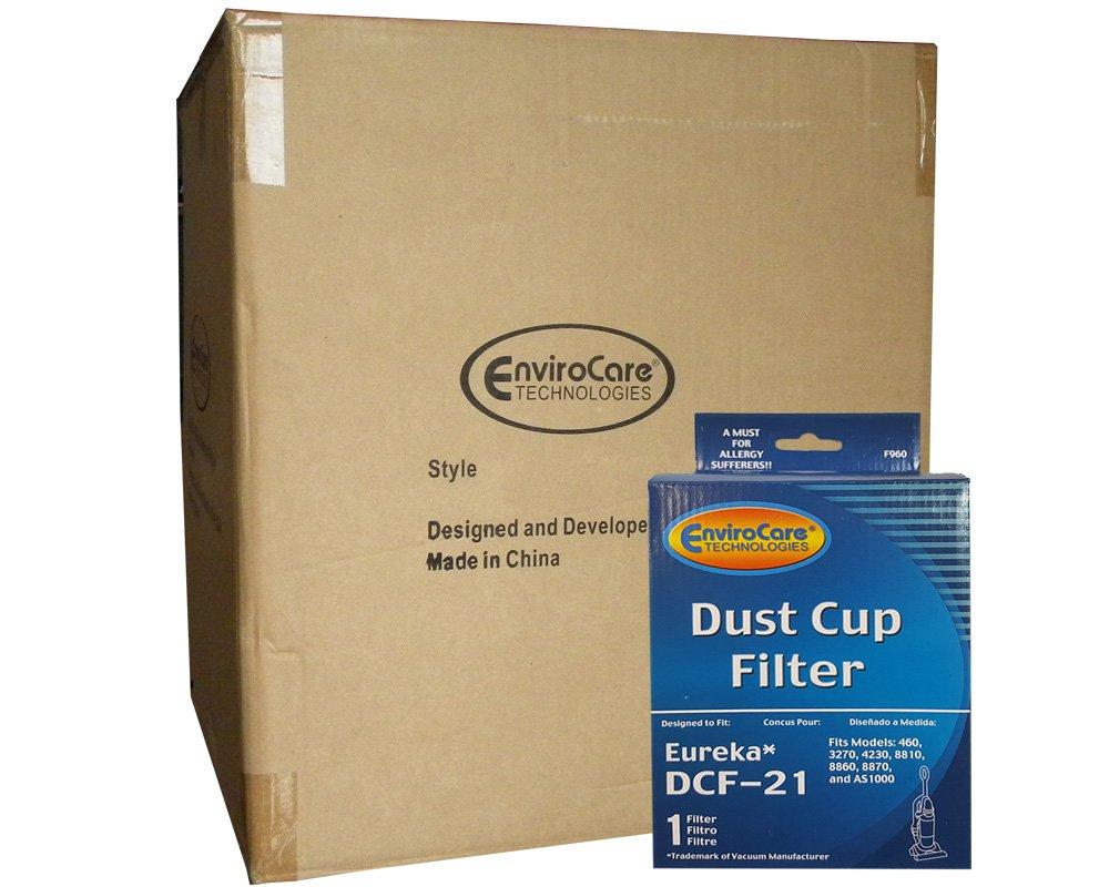 EnviroCare (25) Eureka DCF 21 Pleated Dust Cup HEPA w/activated Charcoal Vacuum Filter, Sanitaire Upright Bagless, Comfort Clean, Airspeed, Pet Lover Lite, Whirlwind, Expert Vacuum Cleaners, 68931A, 67821, 3276A