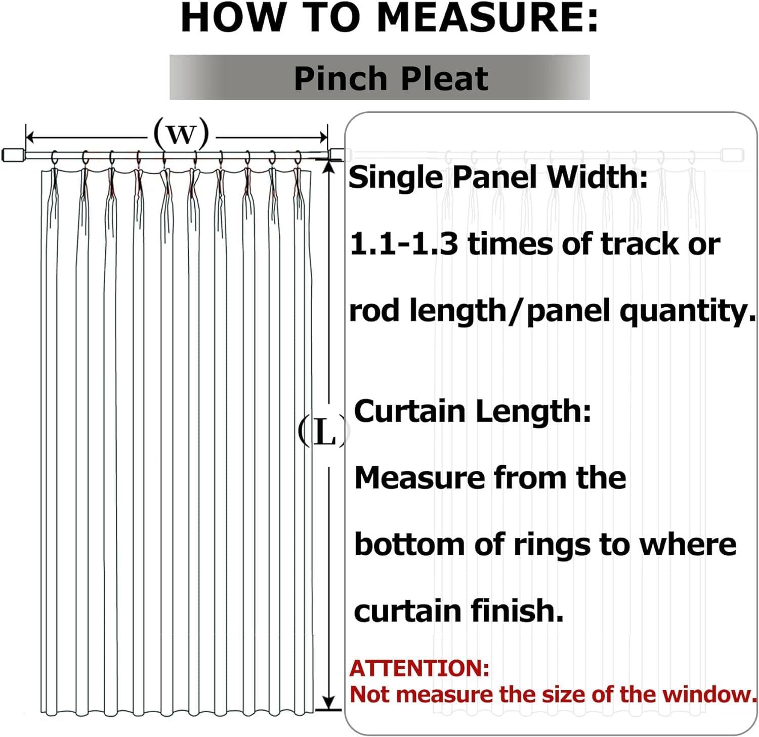 Frelement Frelement Room Darkening Velvet Drapes Pinch Pleat Curtains for Traverse Rod and Track Thermal Insulated Curtains High Windows Loft Bedroom, 50" W x 228" L, 2 Panels, Cornstalk