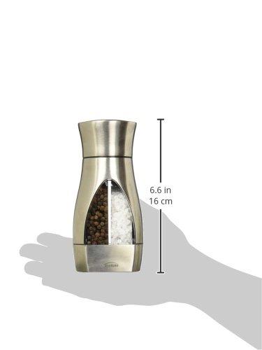 Trudeau Trudeau - 716451 Trudeau Stainless Steel Manual 2-in-1 Salt and Pepper Mill, 7.5 inches, Silver