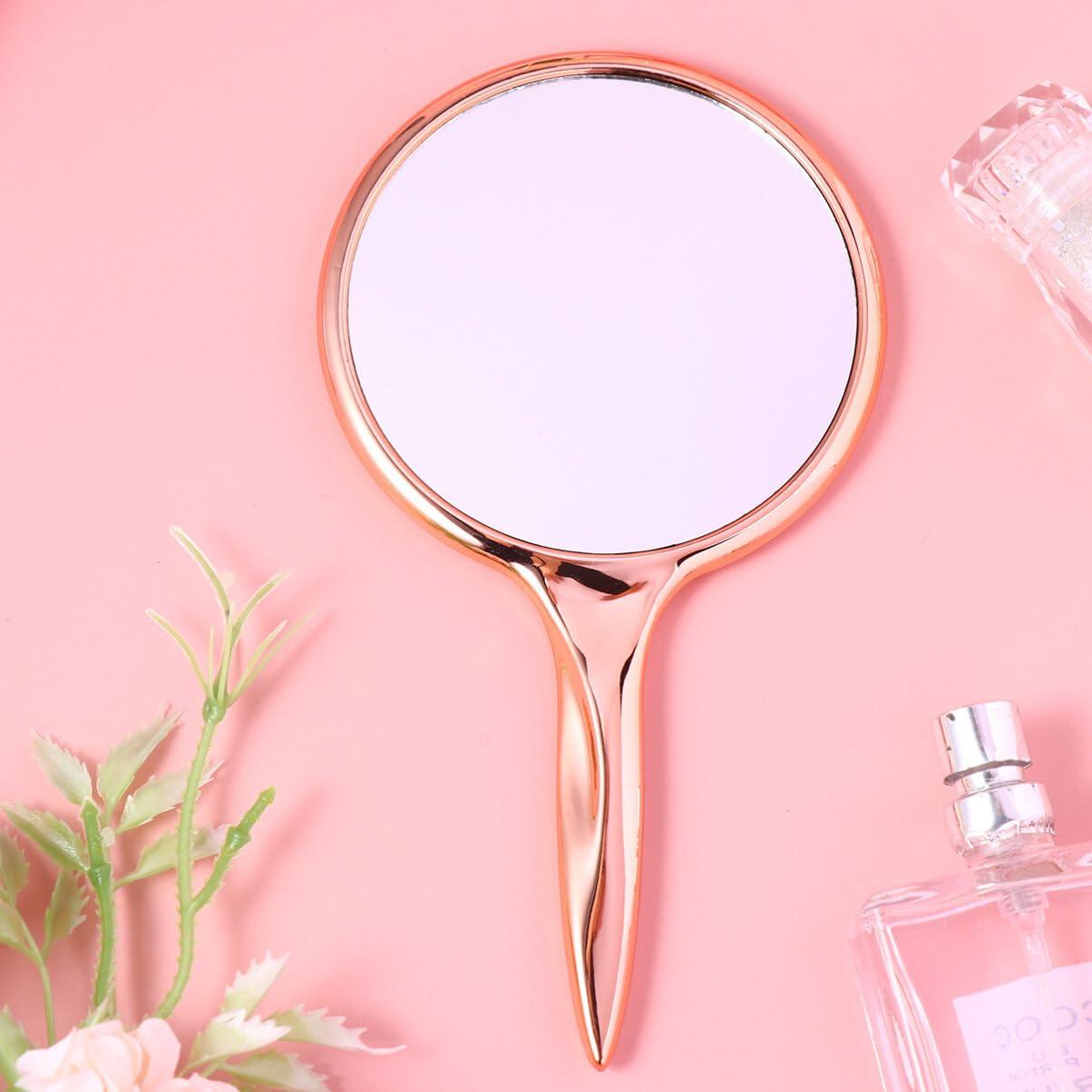 SOLUSTRE SOLUSTRE Handheld Vanity Mirror Compact Hand Mirrors with Handle Beauty Mirrors Hairdressing Hand Mirror Pocket Mirror Small Handheld Mirror Makeup Mirror Small Mirror Travel Portable
