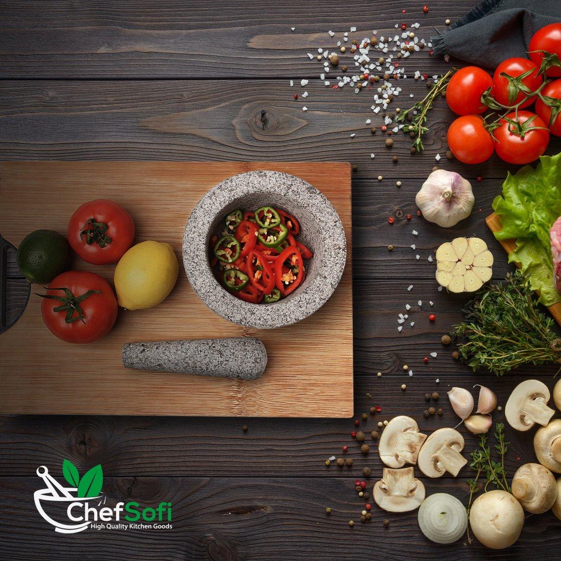 ChefSofi ChefSofi Pestle - Granite Replacement Pestle (Only Pestle [2 Cups Mortar is not Included]) (Gray Unpolished - 6.5\")