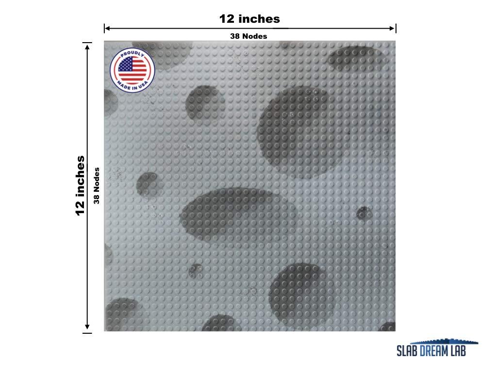 Slab Dream Lab Slab Dream Lab 12\"X12\" Slab Lite Baseplate for All Major Building Bricks and Blocks (Lunar Surface, Single)