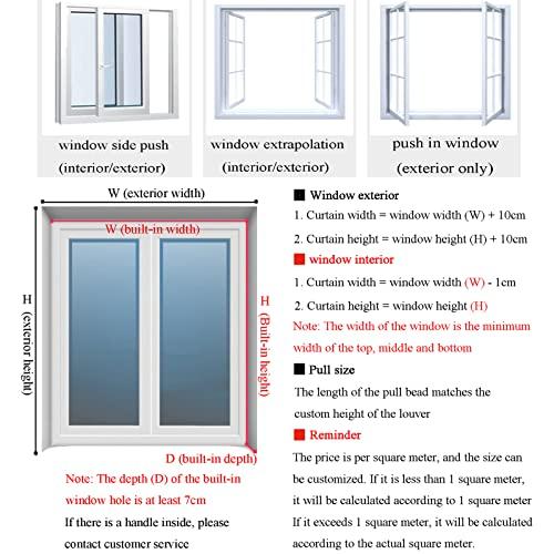 ZXCASDF Aluminium Metal Venetian Blinds,Aluminum Mini Blinds Horizontal Window Blinds,Waterproof Anti-UV,for Kitchen,Office,Bathroom,Bedroom,Living Room,Easy Fit,Customizable,W70xH220cm/28x86.6in