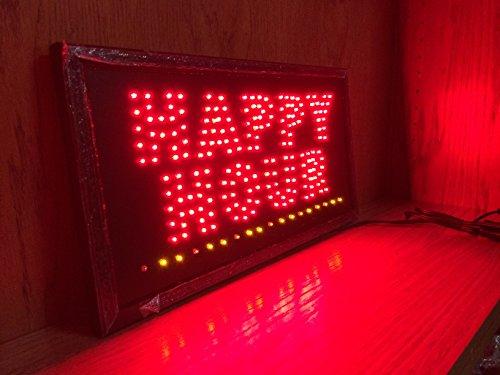 MYHOUSEOFGIFTS Animated Motion LED ***Happy Hour Sign On/Off Switch