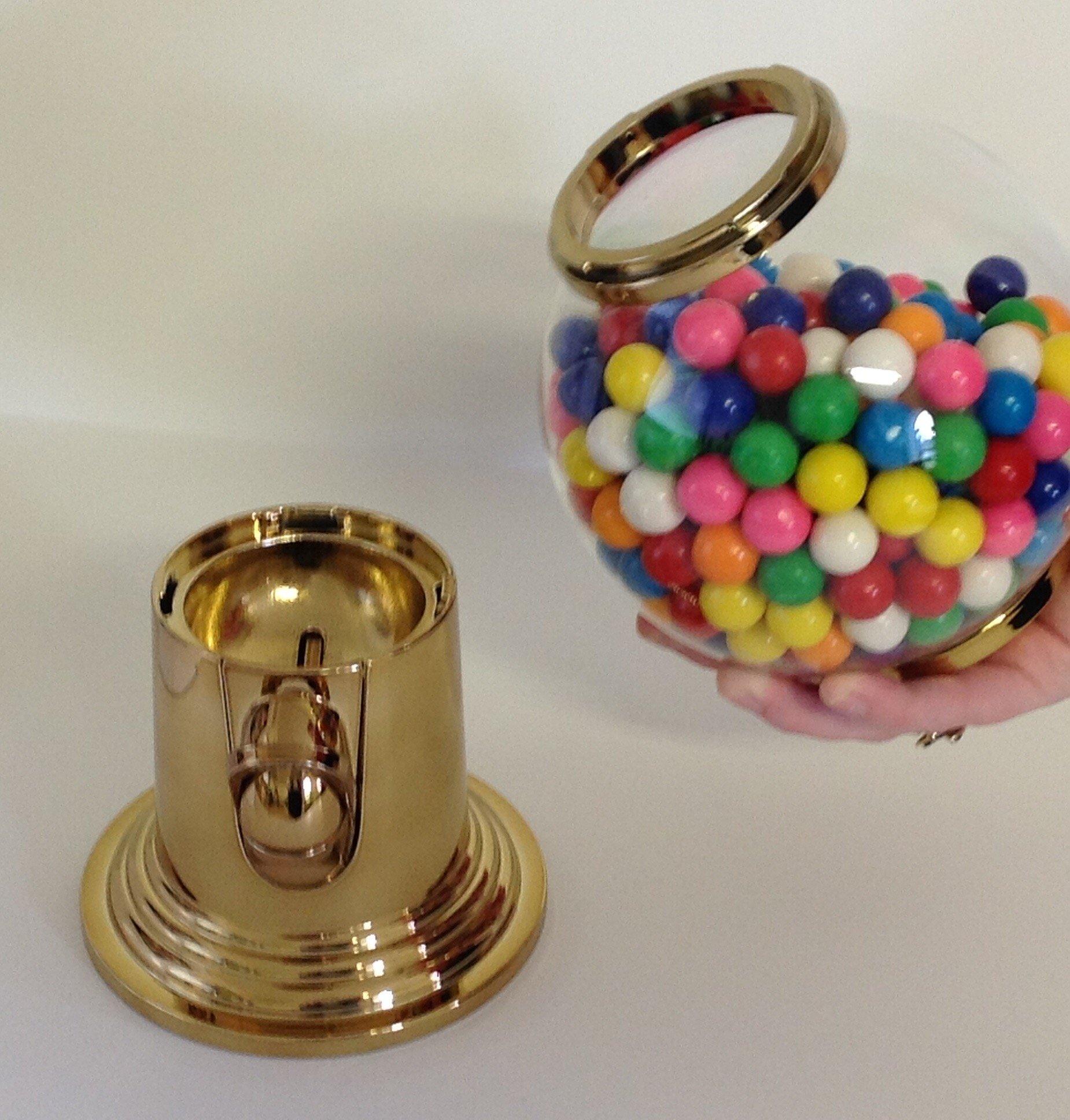 Godinger Godinger 9- Inch Refillable Globe Gumball Machine and Candy Dispenser Antique Style - Gold Color