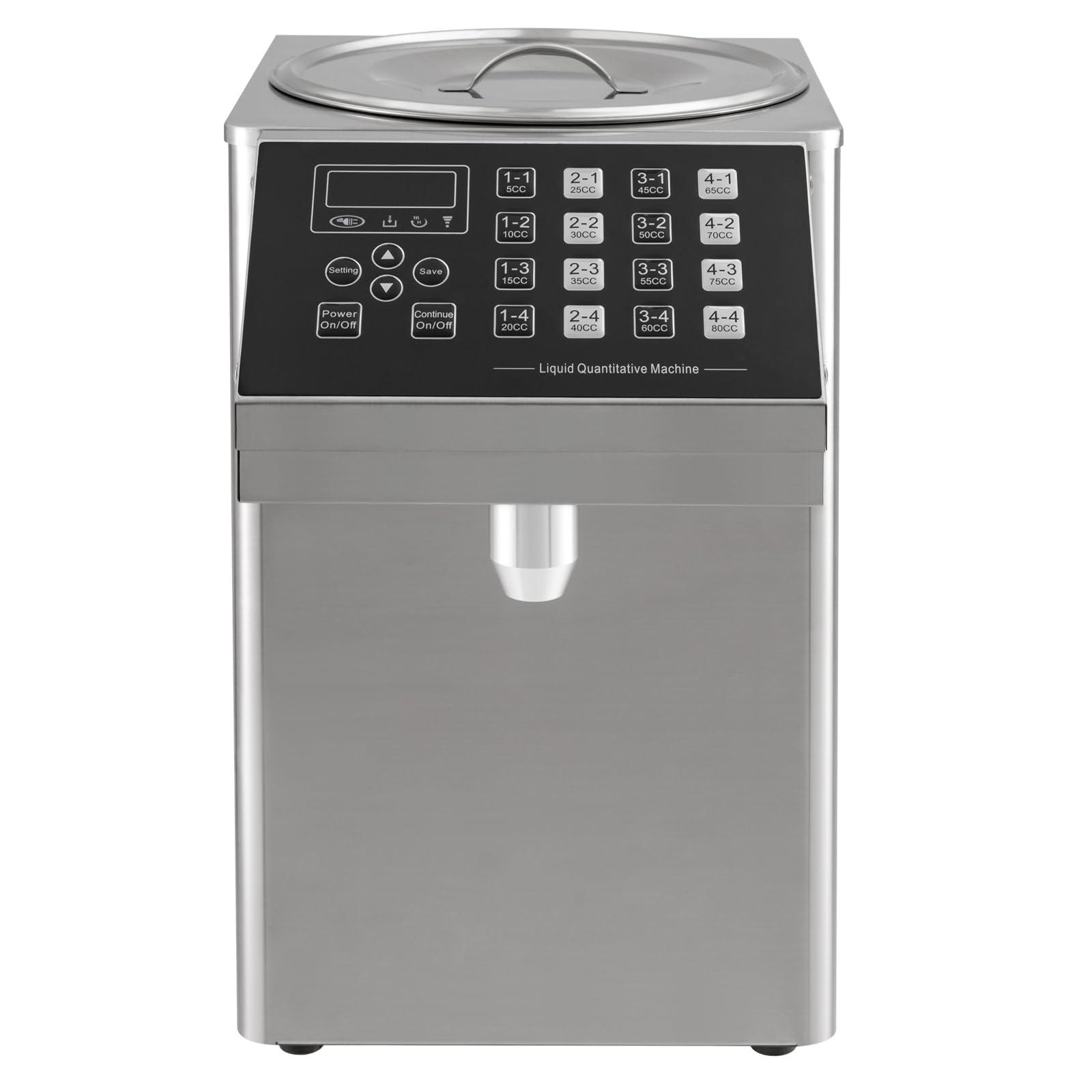 LIANDU-US 2 Gallon Automatic Fructose Dispenser Syrup Dispenser 280W Electric Commercial Sugar Syrup Dispenser Coffee Bubble Tea Milk Tea Making Equipment Fructose Quantitative Machine