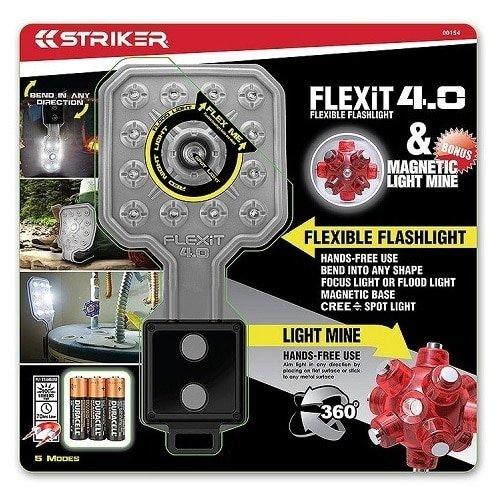 Striker Emergency Flexible Flashlight & Magnetic Light Mine Combo Pack Striker FLEXiT 4.0