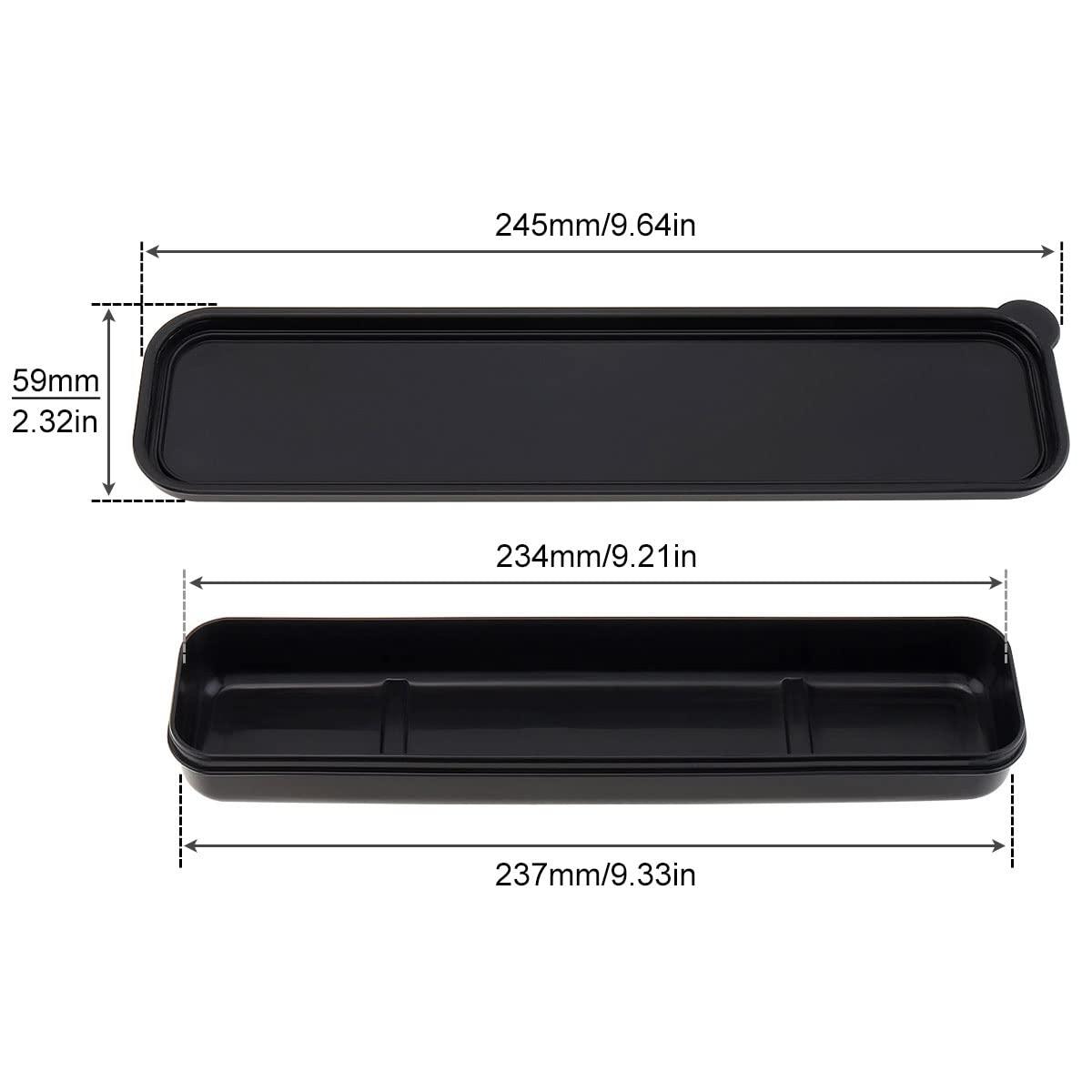 OriGlam OriGlam Portable Flatware Box Travel Tableware Storage Case, Simple Tableware Storage Box Case for Cutlery Kit (Black)