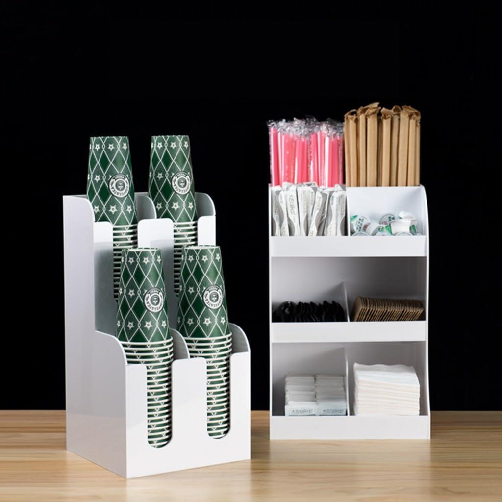 SBOJI SBOJI Coffee Station Organizer Set, Acrylic Coffee Bar Organizer for Counter, Coffee Condiment and Cup Storage Organizer