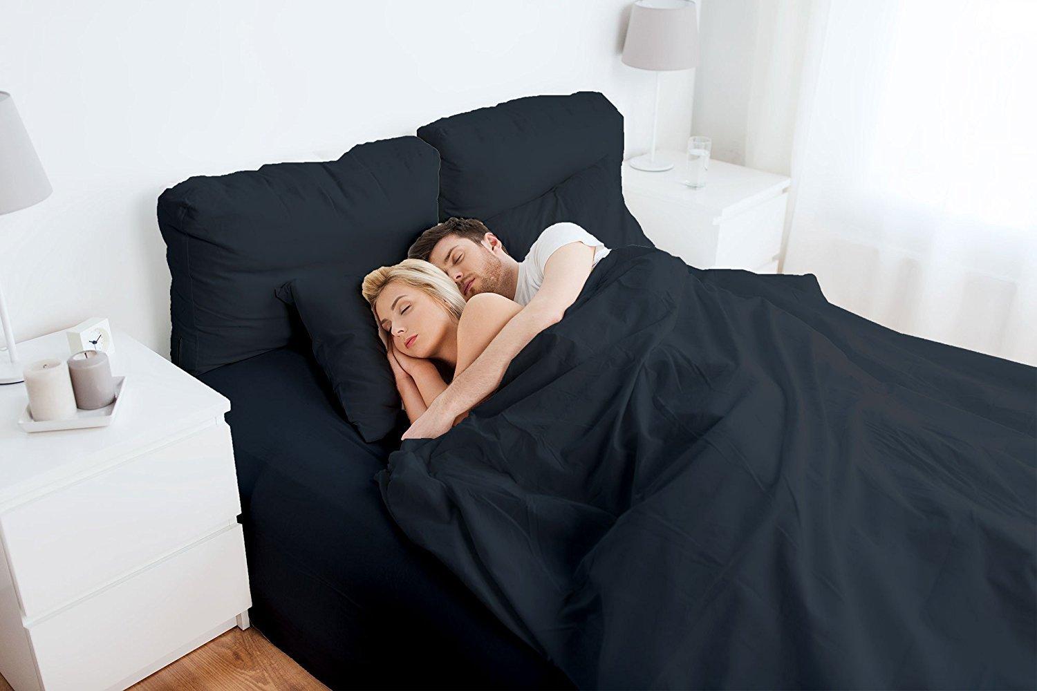 APRbedding APRbedding 1500 TC Hotel 1pc Flat Sheet + 1 Piece Fitted Sheet 22\" Deep Pocket Twin White Solid Premium 1500-Thread-Count Cotton 100% Egyptian