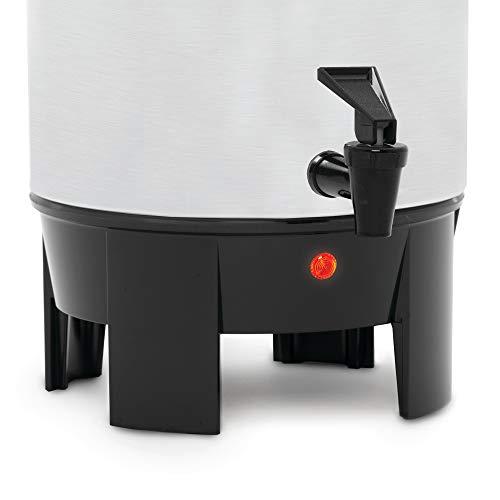 West Bend West Bend 58002 Highly Polished Aluminum Commercial Coffee Urn Features Automatic Temperature Control Large Capacity with Quick Brewing Easy Prep and Clean Up, 42-Cup, Silver