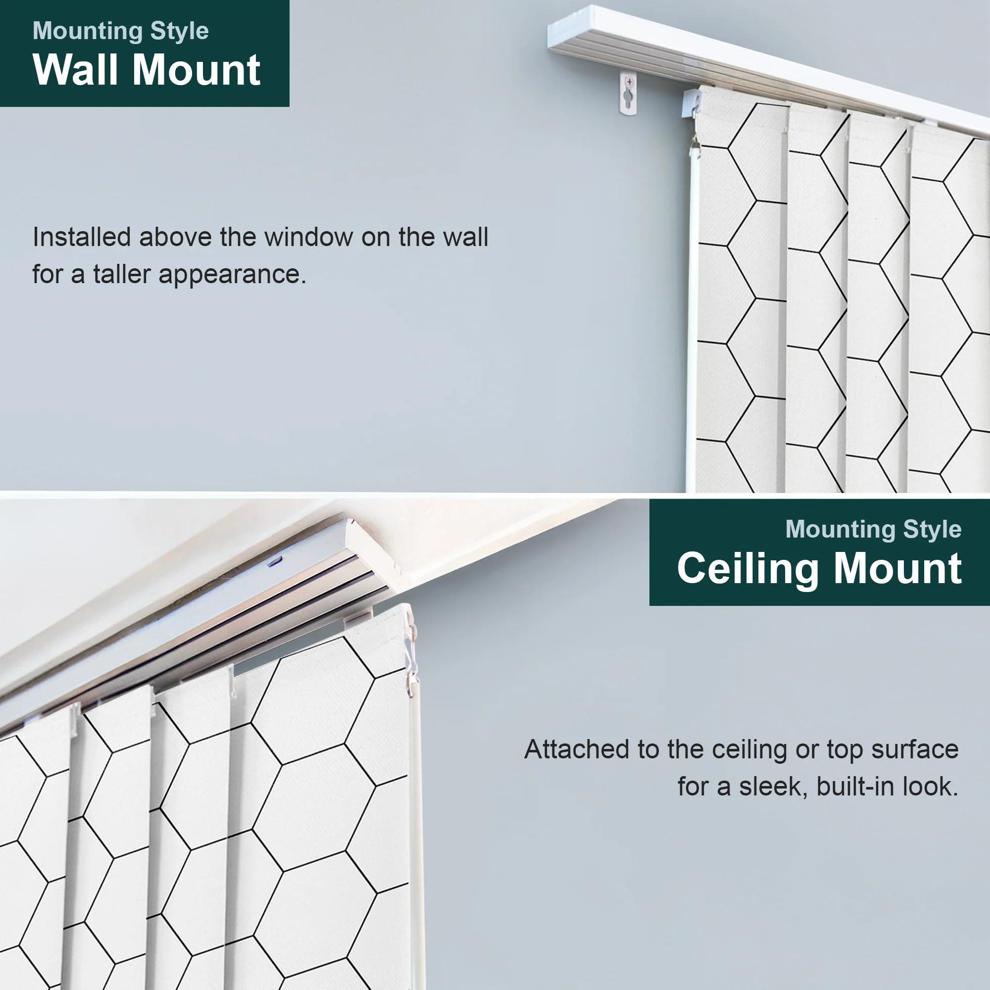 CHICOLOGY CHICOLOGY Sliding Door Blinds, Blinds for Sliding Glass Doors, Sliding Glass Door Blinds, Vertical Blinds for Patio Doors, Room Divider, Hexagon, W:46-86 x H: 0-96 inch