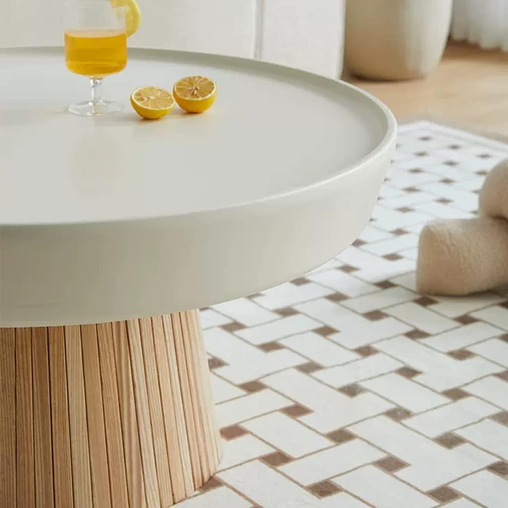 TOOSII Tea Table for Living Room Nordic Small Coffee Table Living Room Home Small Apartment Round Coffee Table Simple Modern Coffee Table Coffee Table