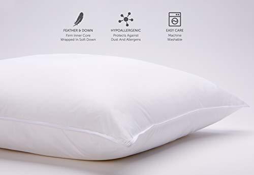 Courtyard by Marriott Courtyard by Marriott Feather & Down Pillow - Soft, Dual Chamber Feather and Down Pillow Exclusively for Courtyard - King (20" x 36")