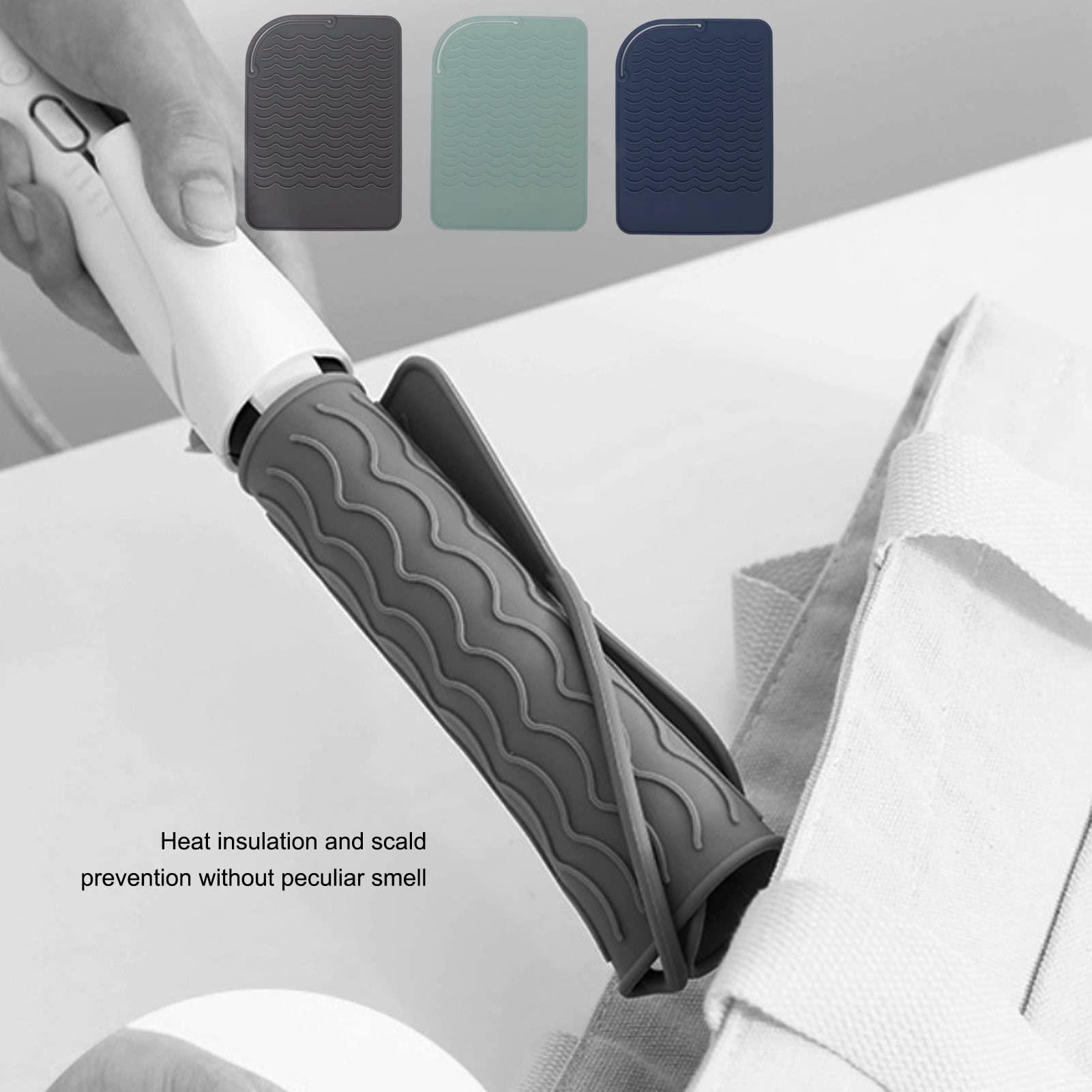 PerGar Heat Resistant Mats for Countertop Heat Insulation Silicone Mat Corrugated Pattern Anti Skid Flexible High Temperature Resistant Mat Ideal for Air Fryer, Coffee Maker, Stand Mixer, Toaster, Oven(Grey)