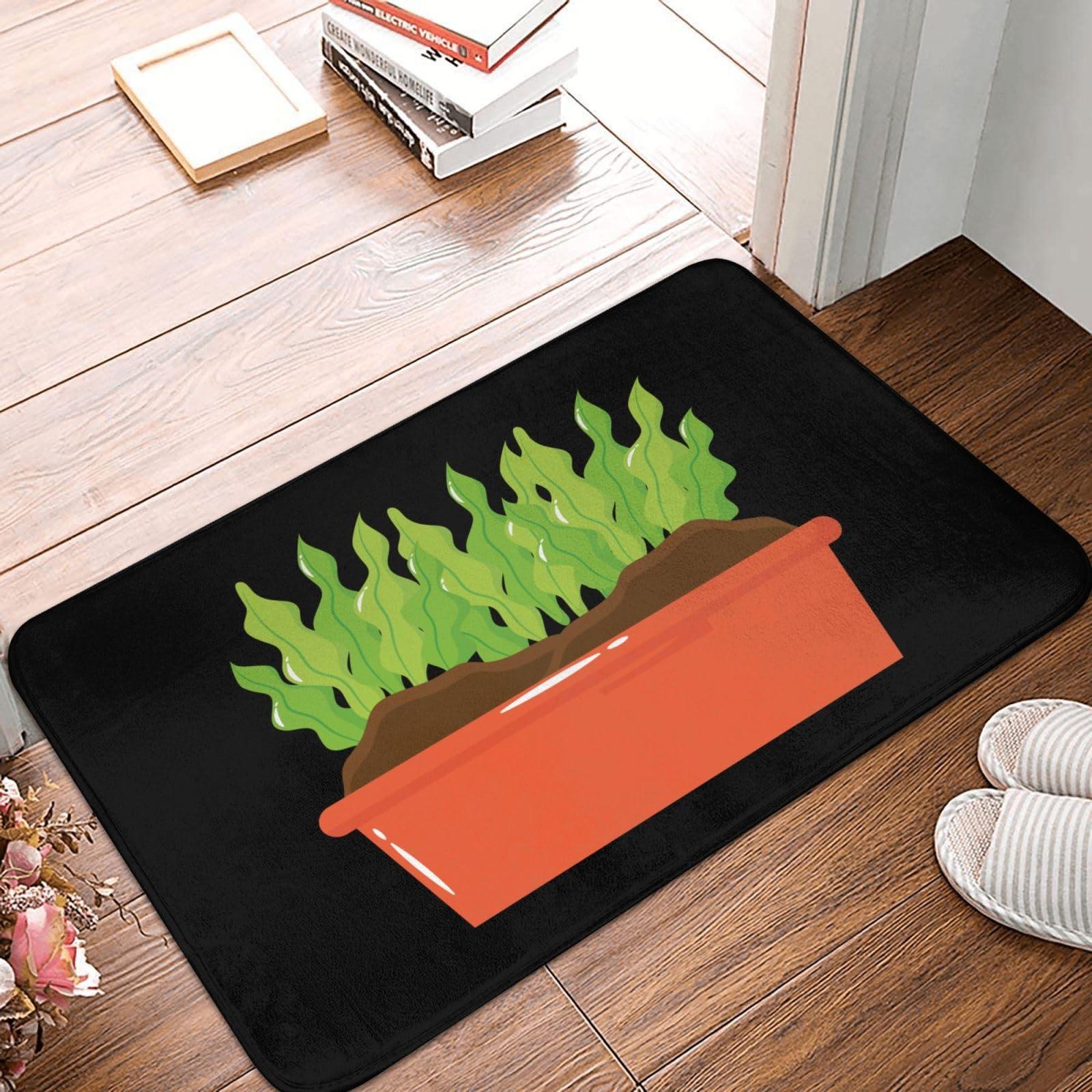 SIYTUAU SIYTUAU Potted Plants Bathroom Rugs 16x24 Inch Ultra Soft Non Slip Bath Mat Kitchen Bedroom Rug Door Mat