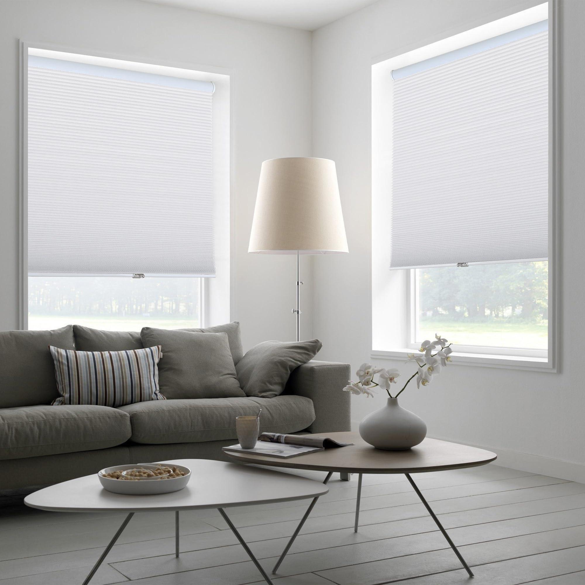 homebox Homebox Cordless 100% Blackout Cellular Shades for Home,Shades for Indoor Windows, Honeycomb Blinds 41" W x 72" H White