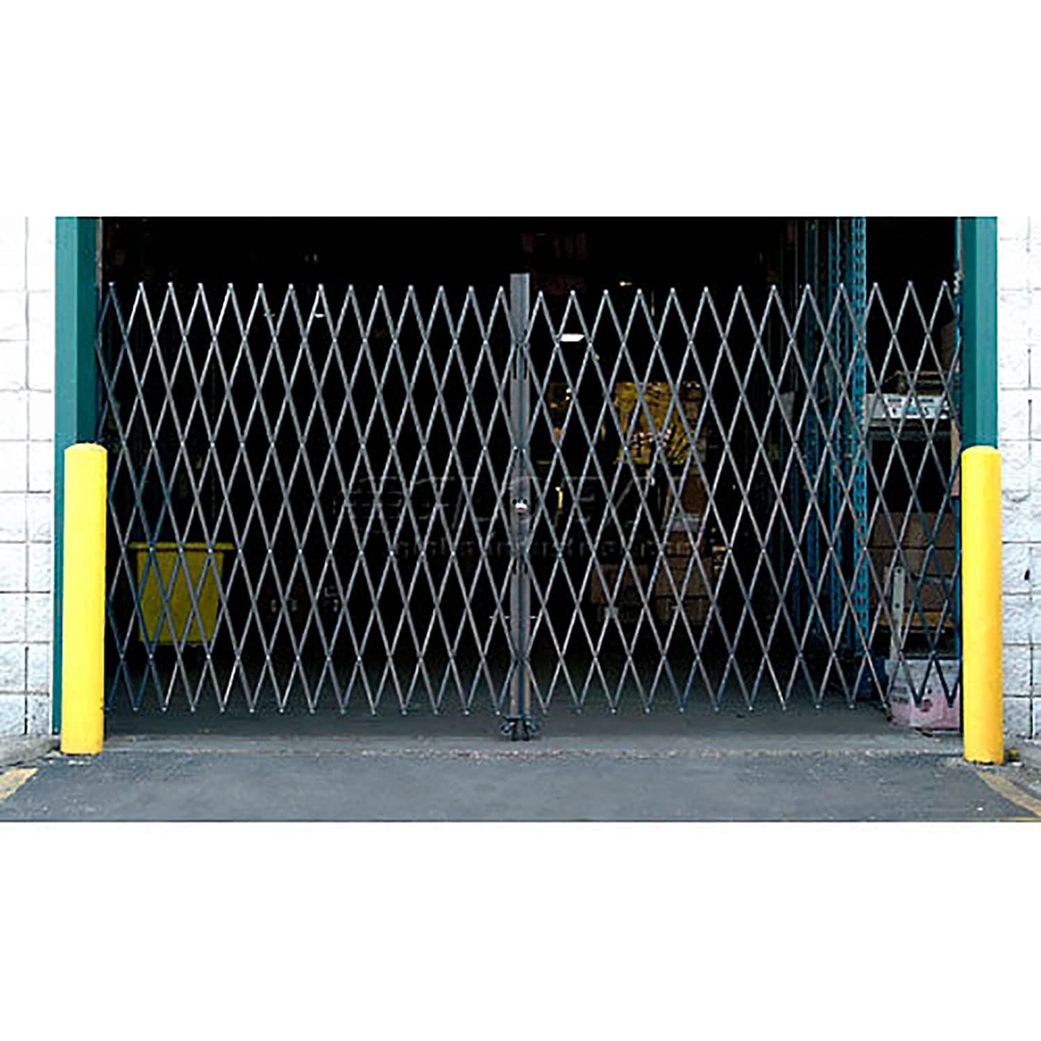 Global Industrial Global Industrial 16\'W Double Folding Security Gate, 8\'H