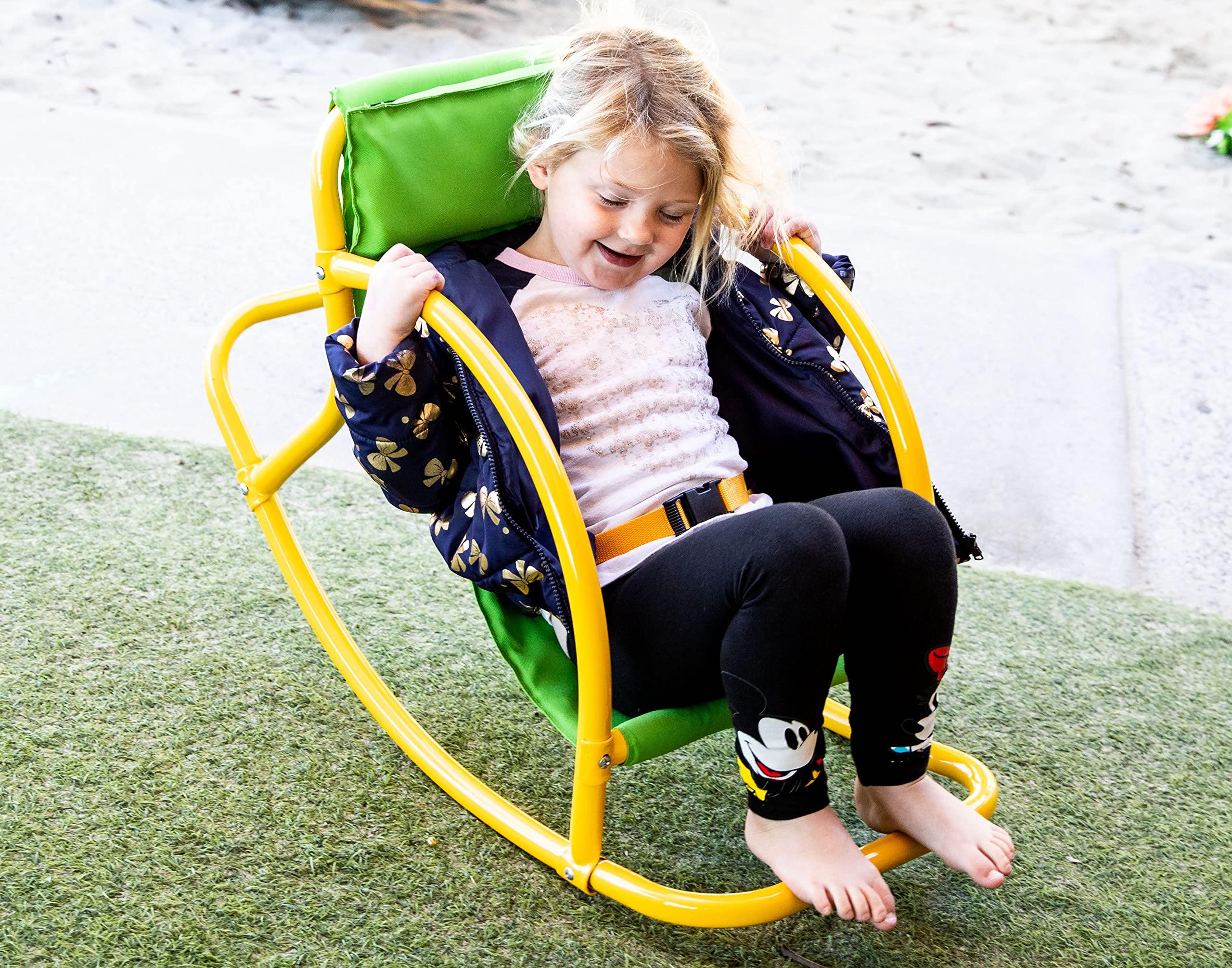 PLATPORTS PLATPORTS Kids Sensory Autism Spinning Chair - Rocking Seesaw Chair for Kids - Sensory Seat for Kids - Toddlers 3-5