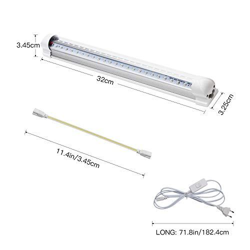 Exulight LED Black Light Bar, Exulight 10W T8 48 LEDs UV Led Tube Blacklight, Black Lights for Parties Halloween Body Paint Room Bedroom Décor Poster Lighting