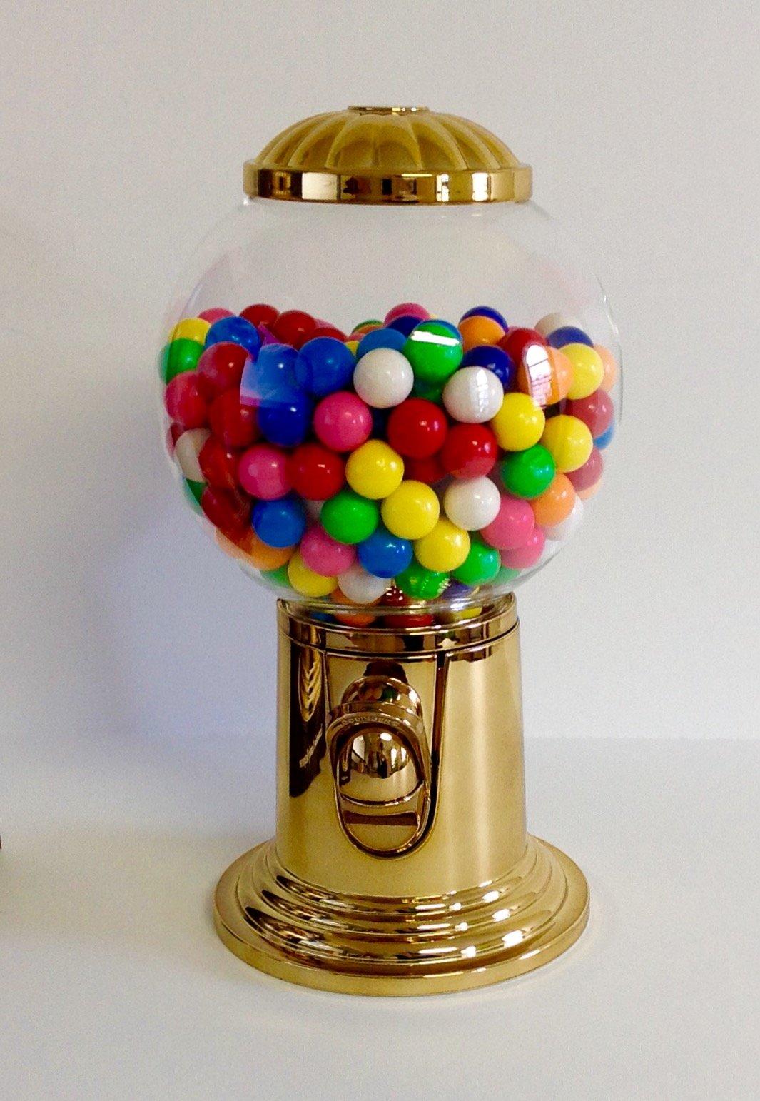 Godinger Godinger 9- Inch Refillable Globe Gumball Machine and Candy Dispenser Antique Style - Gold Color
