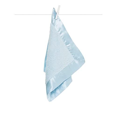 Little Giraffe Little Giraffe Chenille Satin Blanky 14" x 14", Blue