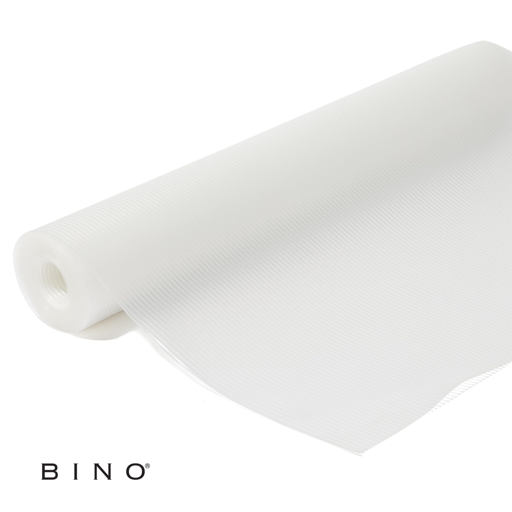 BINO BINO | Kitchen Shelf Liner | Non Adhesive Shelf Liners for Kitchen Cabinets | Shelf Liners for Kitchen Cabinets | Drawer and Shelf Liner | Non Slip Shelf Liner Roll (Ribbed - Clear)
