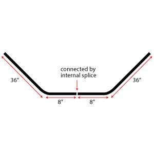ShowerRods-etc Shower Rods Neo-Angle 36" x 16" x 36" (Satin Nickel)