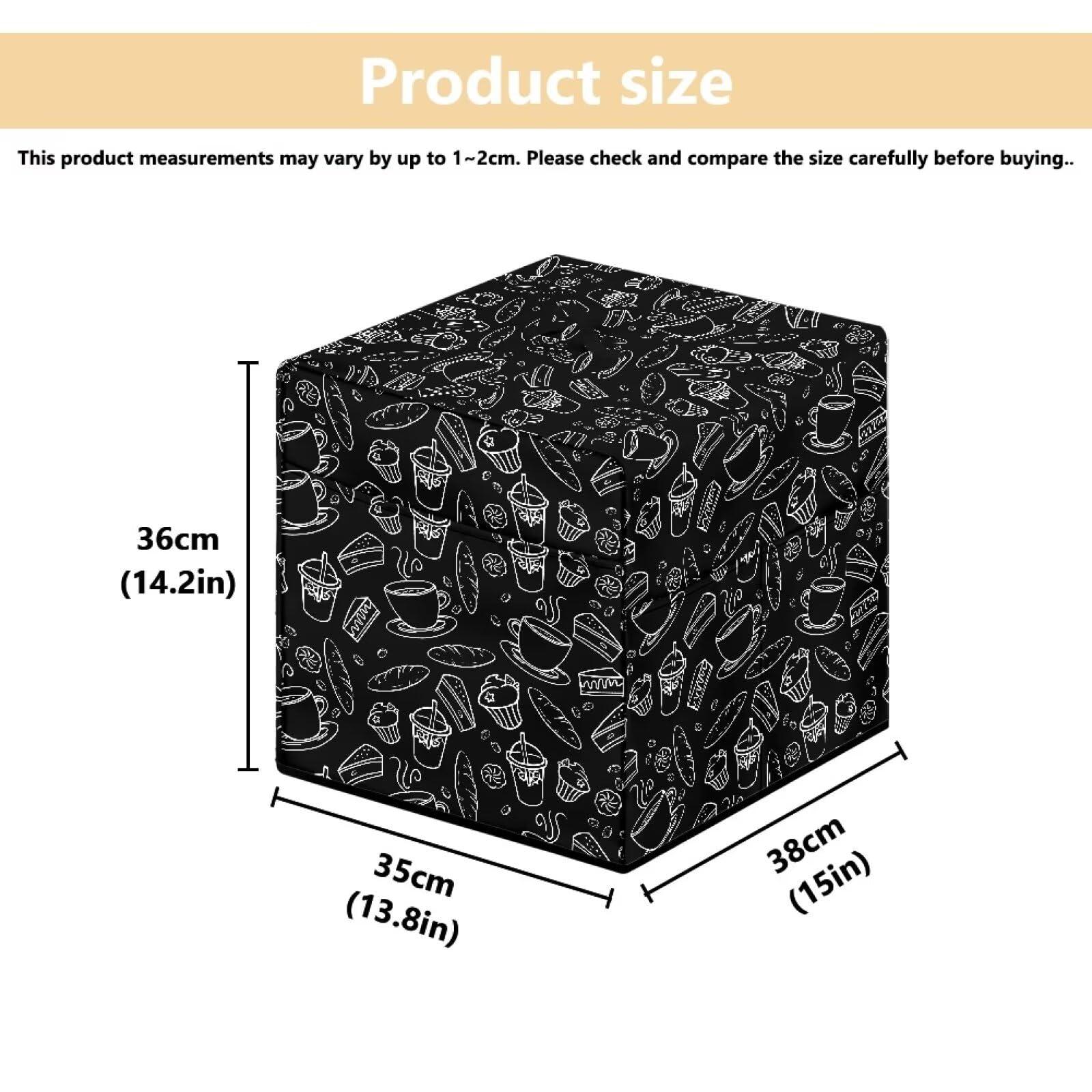 HUISEFOR HUISEFOR Coffee Style Cocktail Machine Dust Cover Foldable Cocktail Maker Covers with Pocket for Kitchenware and Recipes Cocktail Hood Cocktail Machine Cover Kitchen Accessories