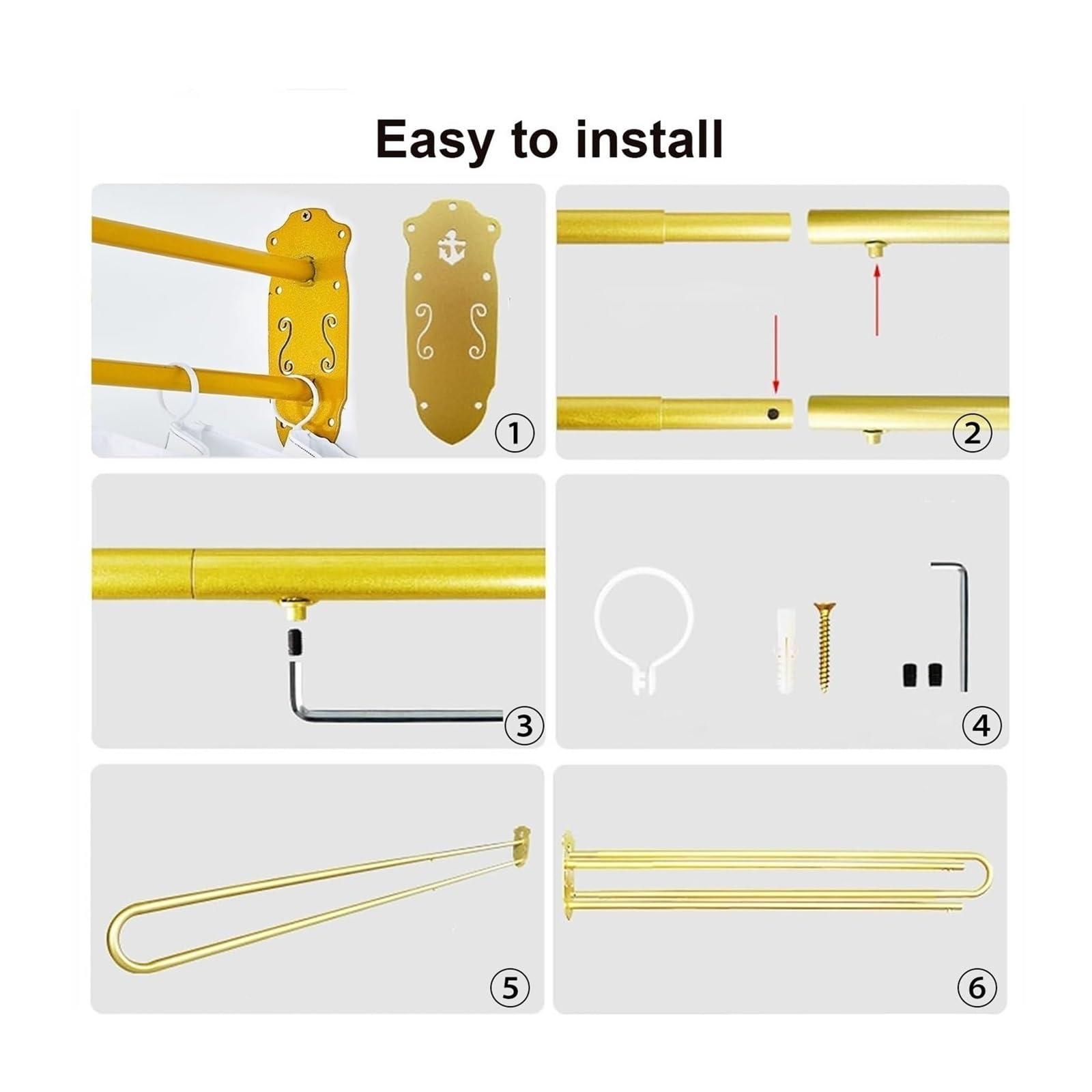 BYZOMU Clothing Store Fitting Room, U-Shaped Track Locker Room, Wall-Mounted Store Beauty Salon Lounge Health Museum Privacy Partition Screen, Tencel Curtain Kit (Color : Brown, Size : 2m)