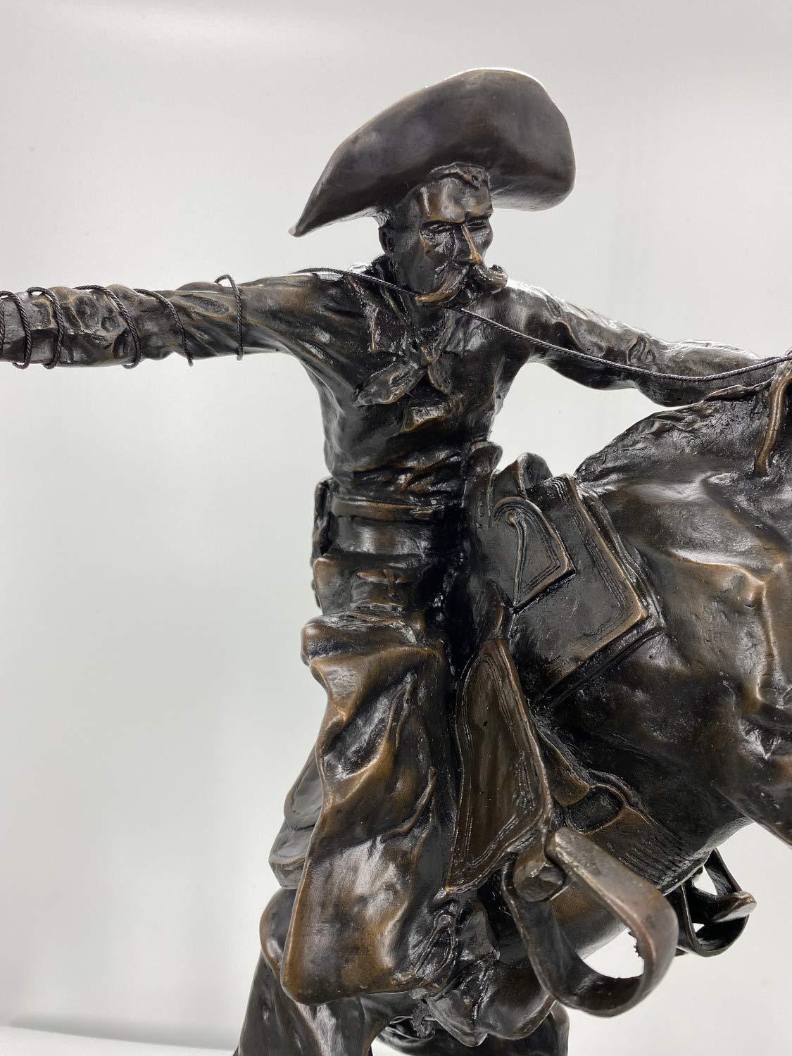 LIFETIME INTERNATIONAL INC LIFETIME INTERNATIONAL INC American Handmade Bronze Sculpture Statue Bronco Buster By Frederic Remington Regular Size 24" Inches Tall