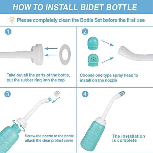 TopQuaFocus TopQuaFocus 12oz Perineal Bottle for Postpartum Care Portable Travel Peri Sprayer Bidet Postpartum Recovery Essentials After Birth Cleaning for Mom Baby Personal Hygiene Care Hemorrhoid Treatment