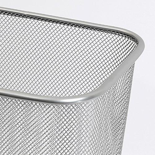 YBM HOME Ybmhome Steel Mesh Rectangular Open Top Waste Basket Bin Trash Can for Office Home 8x12x12 Inches 1042s (1, Silver)