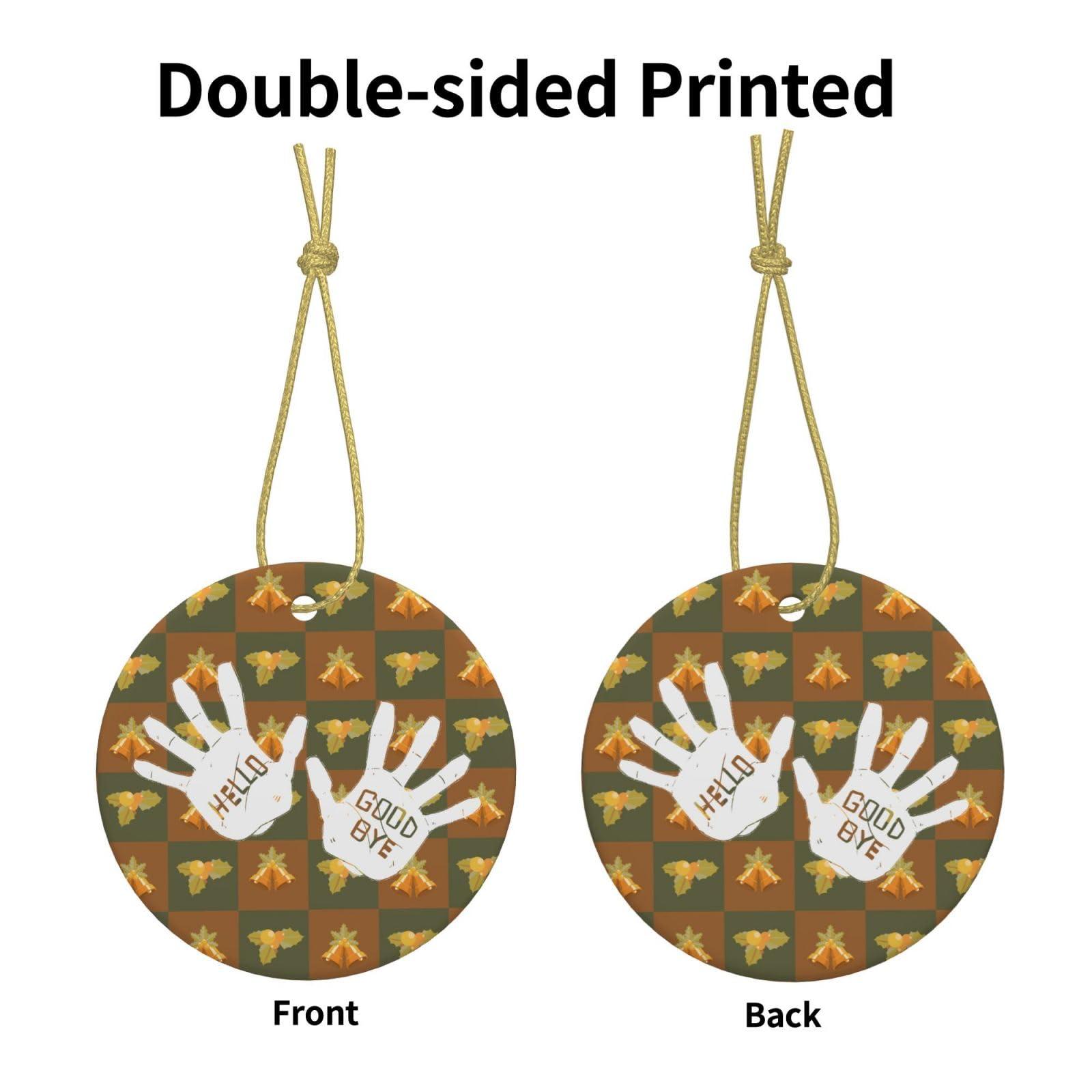 BYOBLU Umbrella-Academy - Klaus-Hands Christmas Ornaments 2024, Office Home Decorations Ceramic Ornaments, Christmas Tree Xmas Souvenirs Gifts for Family Friends Coworkers