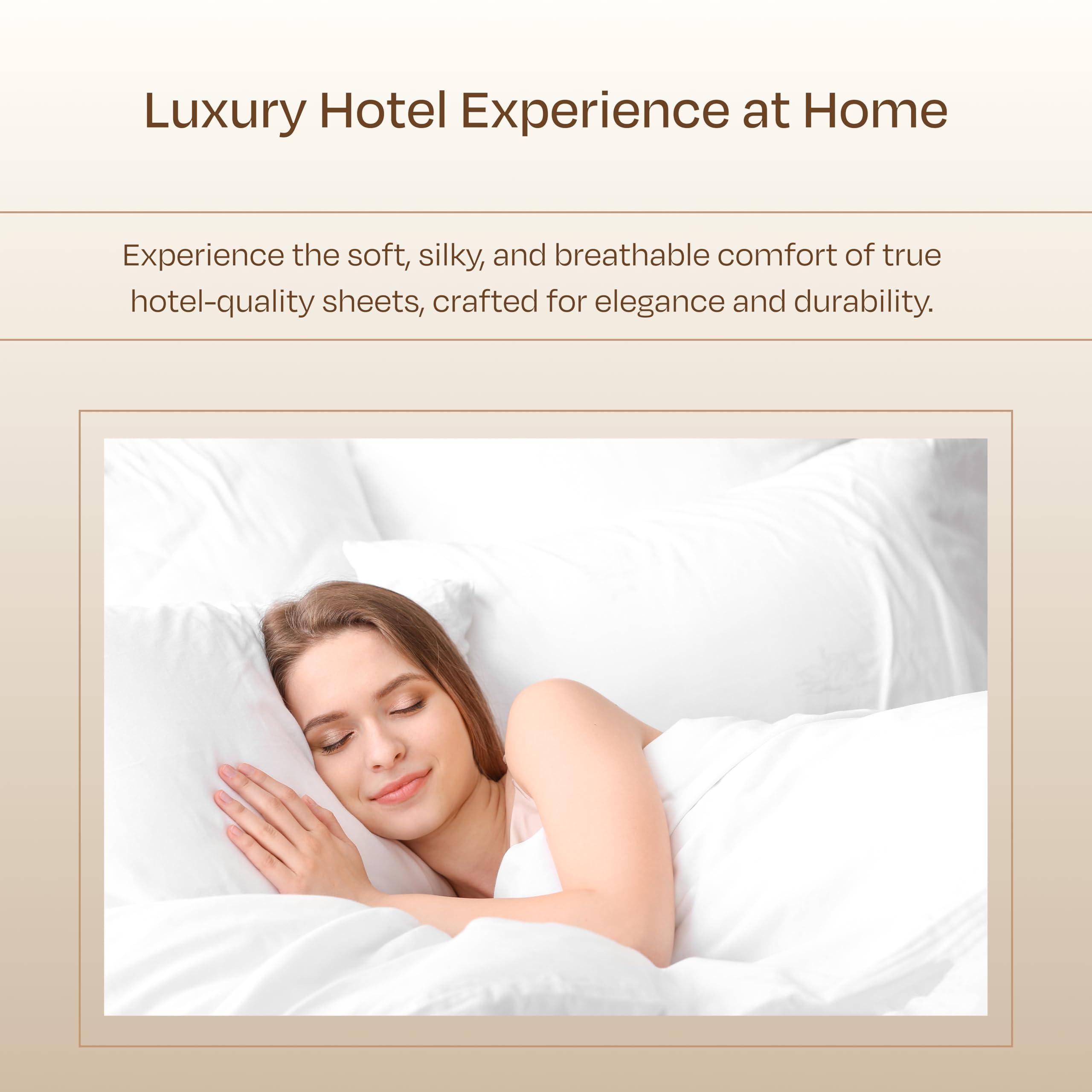 California Design Den California Design Den Luxury Split King Sheets Sets for Adjustable Bed -Buttery Soft 800 Thread Count 100% Cotton Set -Beats Fake Egyptian Claims,Bedding Set with Durable Twin XL Fitted Sheets (Ivory)