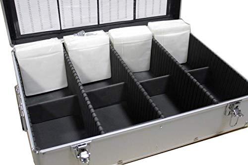 Hongwa New MegaDisc 1000 CD DVD Silver Aluminum Media Storage Case Mess-Free Holder Box with Sleeves without hanger