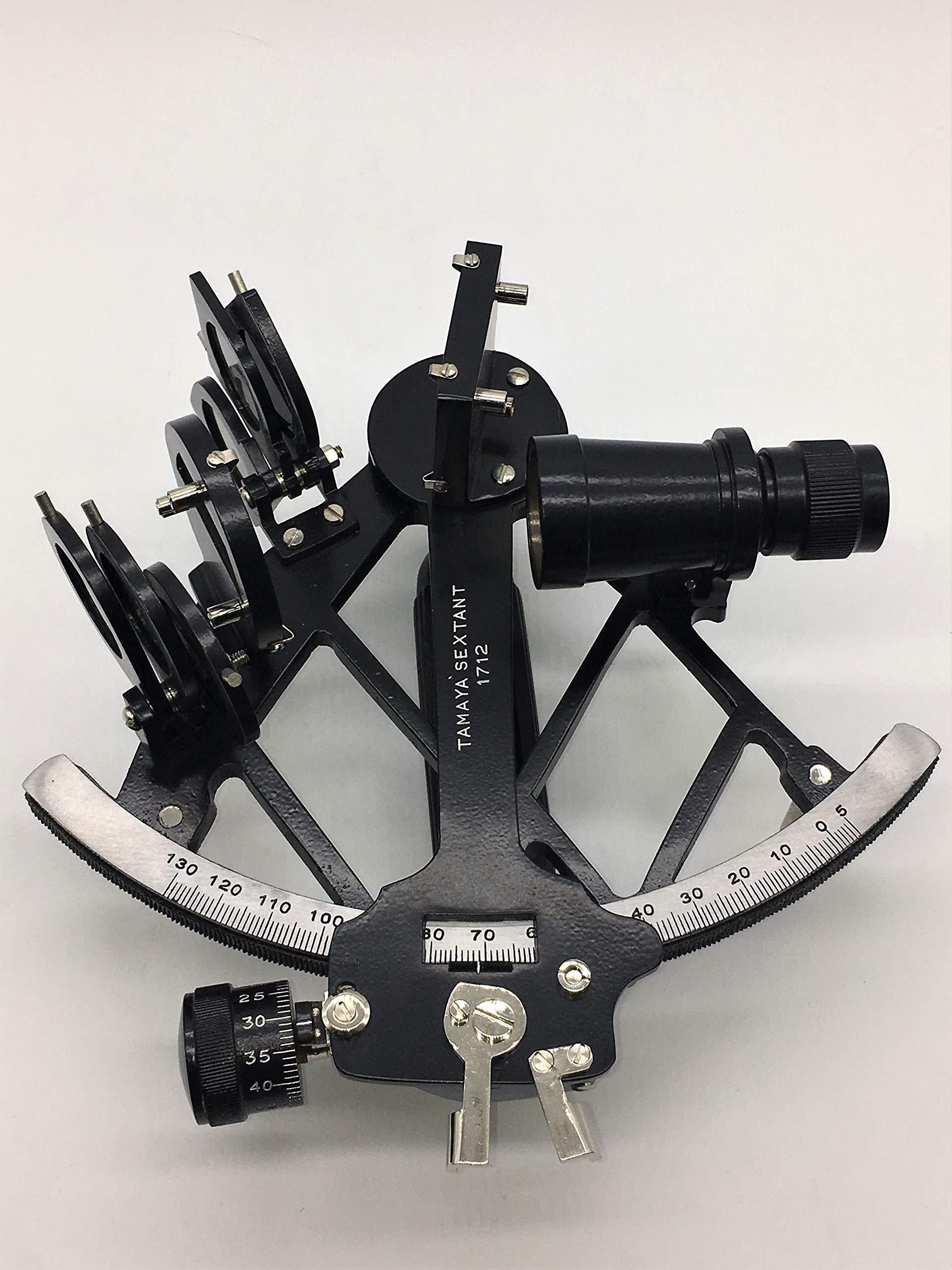 The-Swan-Collection Tamaya Nautical Sextant 1712 | Marine 9" Sextant with Black Powder Coated Aluminium