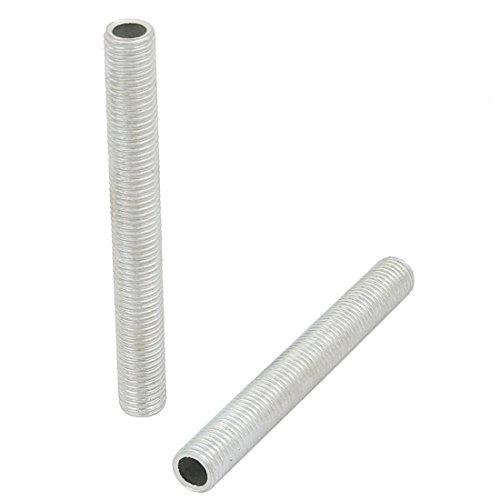uxcell uxcell Lamp Pipe Nipple, M8 Thread 65mm Length Hollow Lamps Repair Part Hardware for Lamp Lights, Zinc Plated Silver Tone, Pack of 10
