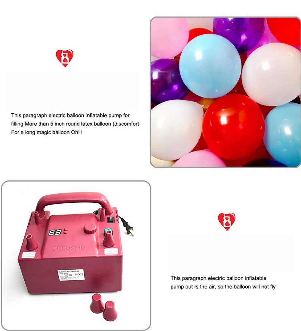 T-king T-king Electric Balloon Pump, Air Inflator Pump Party 5 inch Round Latex Balloon Pump Balloon Inflation Machine Speed Time Controller,Double Pink