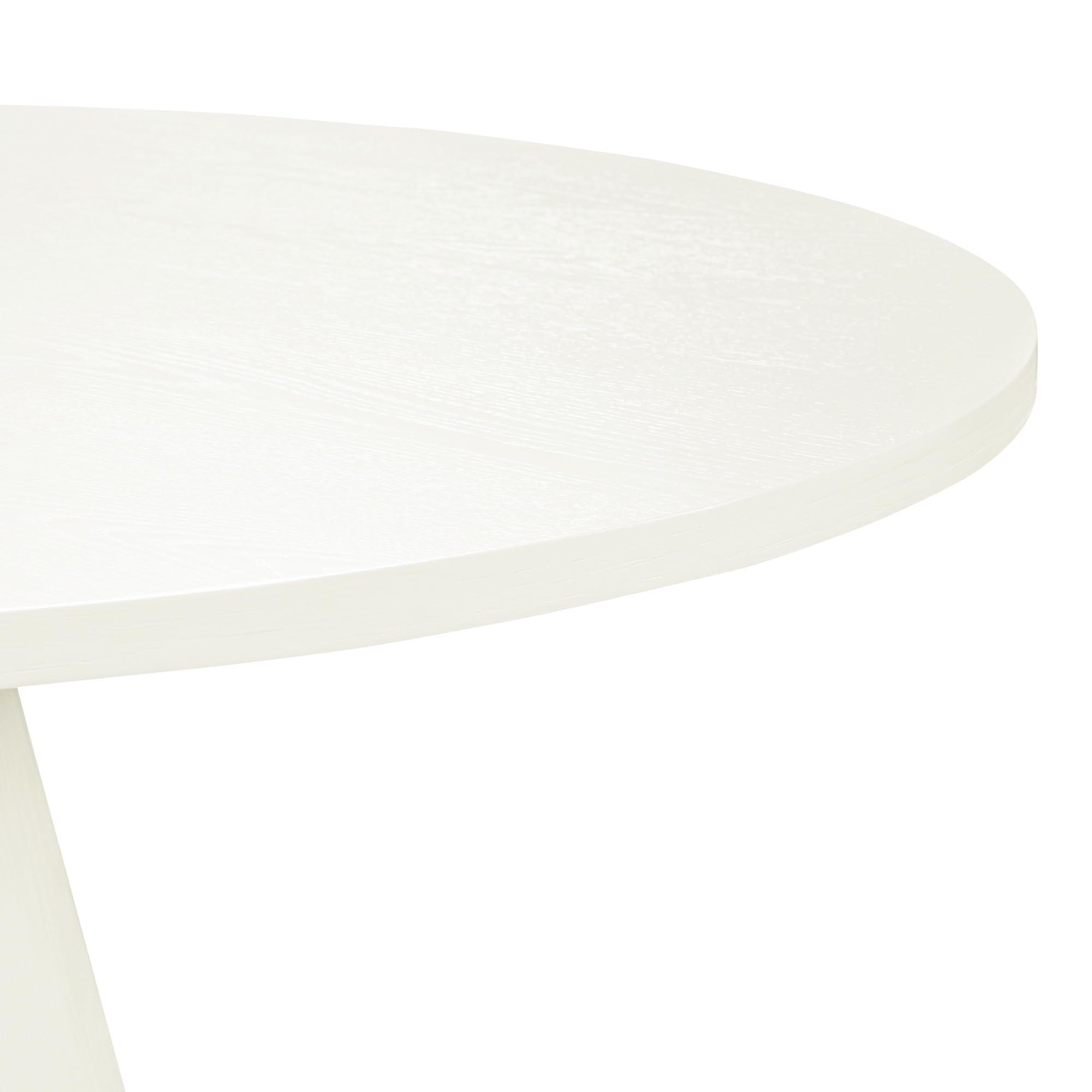 P PURLOVE P PURLOVE Round Dining Table,Farmhouse Style Round Dining Table,Minimalist Elegant Wood Round Kitchen Table for Kitchen Room,White