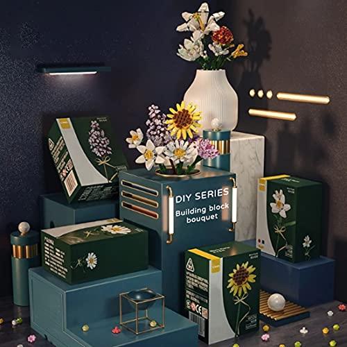 Cihely Cihely Flower Bouquet Building Blocks Kits Rose Yellow 601239-B, Artificial Flowers Building Project to Release Stress and Focus The Mind, for Birthday Gifts to Adults/Teens(100+ Pieces)