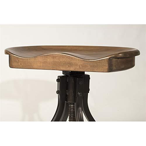 Hillsdale Hillsdale Worland Swivel Backless Stool, Adjustable Stool (One Stool), Brown